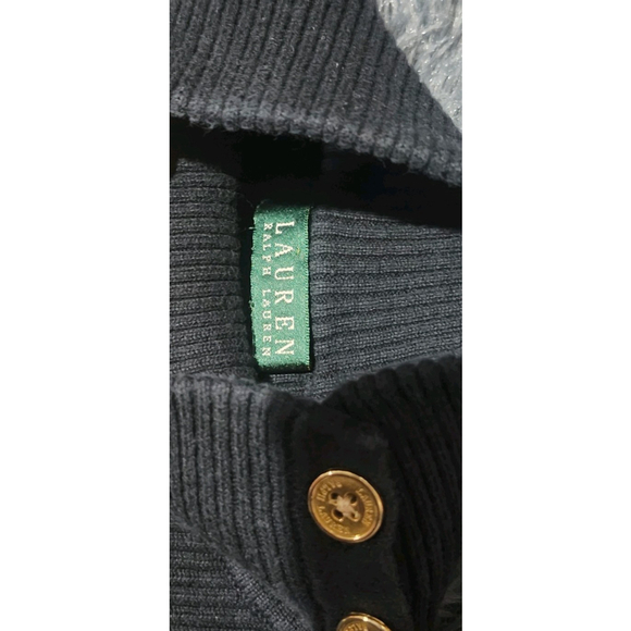 Lauren By Ralph Lauren Long Sleeve Top - Black And Gold Stripe - Small - Picture 3 of 5